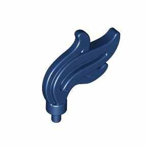 레고 부품 세가닥 깃털 다크 블루 Dark Blue Minifigure, Plume Feather Triple Compact / Flame / Water 4548676