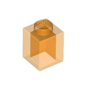 레고 부품 브릭 블럭 투명 오렌지 Trans-Orange Brick 1 x 1 6240550