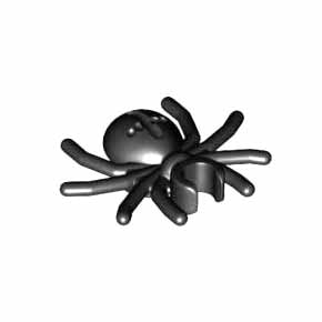 레고 부품 동물 거미 검정색 Black Spider with Round Abdomen and Clip 4113209