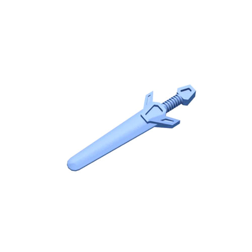 레고 무기 칼 부품 메탈 블루 Metal Blue Minifigure, Weapon Sword, Greatsword Angular 4223104[레고정품 브릭스타]