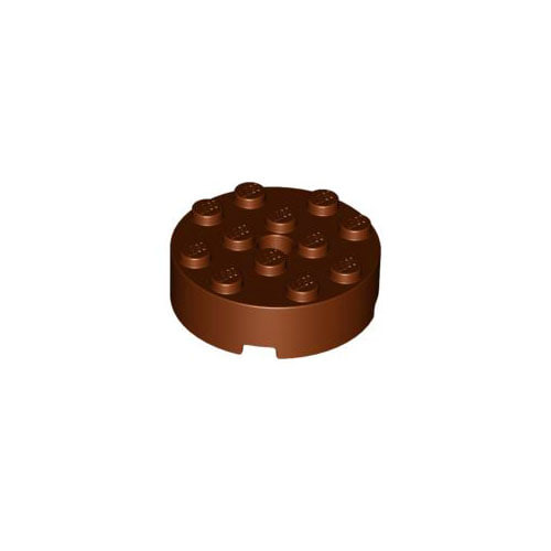 레고 부품 원형 브릭 적갈색 Reddish Brown Brick, Round 4 x 4 with Hole 6034334