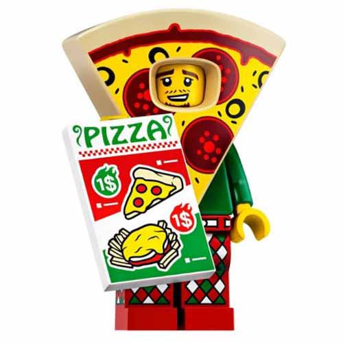 71025 레고 미니피규어 19탄 피자 알바 Pizza Costume Guy , Series 19 (Complete Set with Stand and Accessories)[포장윗면살짝개봉]
