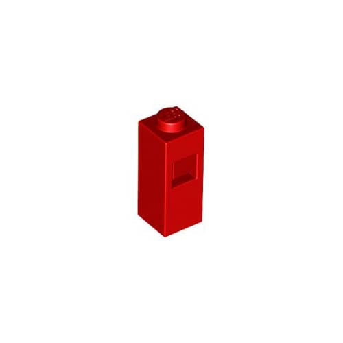레고 부품 변형 브릭 빨간색 Red Brick, Modified 1 x 1 x 2 with Square Hole 6055611