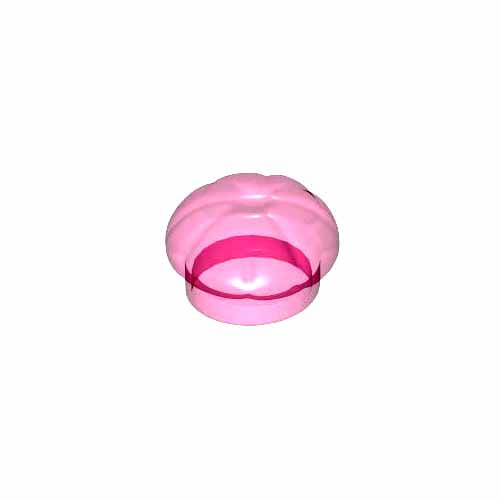 레고 부품 요리사 모자 투명 다크 핑크 Trans-Dark Pink Minifigure, Headgear Hat, Cook&#039;s (Toque) 4280173