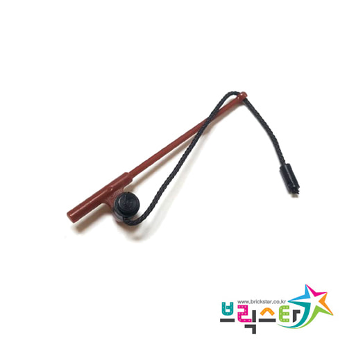레고 부품 낚시대 적갈색 Reddish Brown Minifigure, Utensil Fishing Rod / Pole, 8L 줄 포함