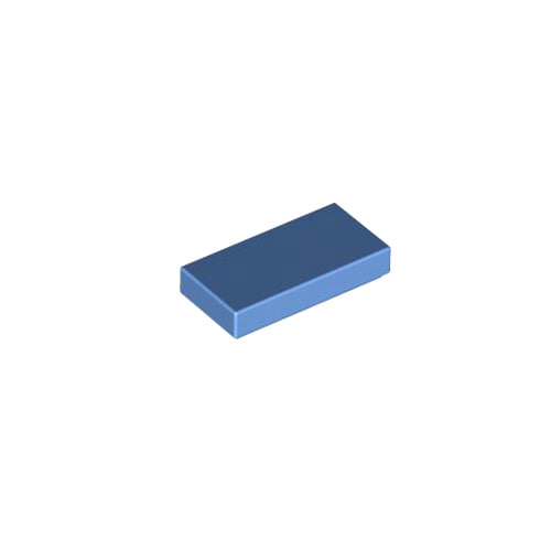 레고 부품 타일 미디엄 블루 Medium Blue Tile 1 x 2 with Groove 4168345