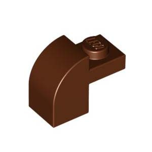 레고 부품 변형 브릭 적갈색 Reddish Brown Brick Modified 1 x 2 x 1 1/3 with Curved Top 6035547