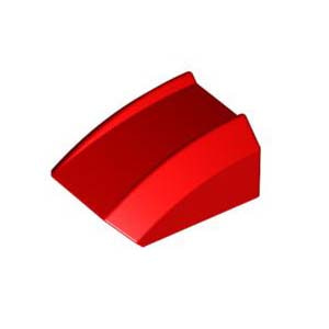 레고 부품 커브 경사 슬로프 빨간색 Red Slope Curved 2 x 2 Lip 4144413