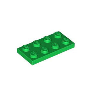 레고 부품 플레이트 녹색 Green Plate 2 x 4 302028