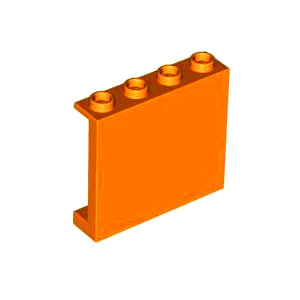 레고 부품 판넬 오렌지색 Orange Panel 1 x 4 x 3 with Side Supports - Hollow Studs 4558210
