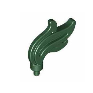 레고 부품 깃털 다크 그린 Dark Green Minifigure, Plume Feather Triple Compact / Flame / Water 4587127