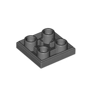 레고 부품 변형 타일 역방향 진회색 Dark Bluish Gray Tile Modified 2 x 2 Inverted 6013082