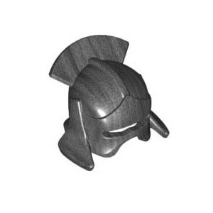 레고 부품 반지의 제왕 우르크하이 투구 헬멧 Pearl Dark Gray Minifigure, Headgear Helmet Castle with Lateral Comb (Uruk-hai) 6002759