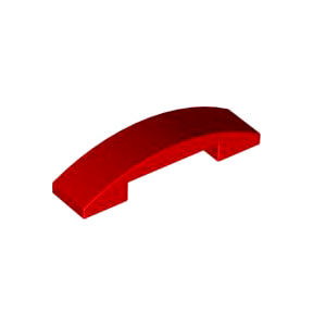 레고 부품 커브 경사 슬로프 더블 빨간색 Red Slope Curved 4 x 1 Double 4633914