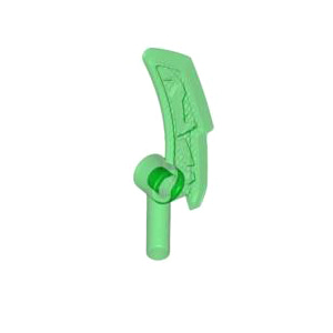 레고 부품 무기 칼날 투명 녹색 Trans-Green Minifigure Weapon Blade with Bar (Ninjago Jade Blade) 6100946