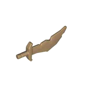 레고 부품 무기 시미터 칼 다크 탠 Dark Tan Minifigure, Weapon Sword, Scimitar with Nicks 6096644