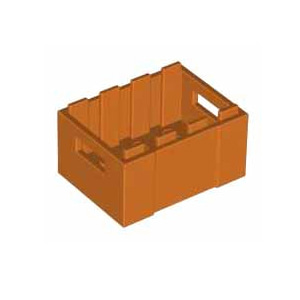 레고 부품 컨테이너 상자 미디엄 다크 프레쉬 Medium Dark Flesh Container, Crate with Handholds 6035734