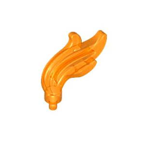 레고 부품 불꽃 투명 오렌지 Trans- Orange Minifigure, Plume Feather Triple Compact / Flame / Water 4649066