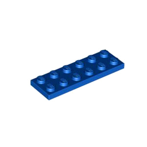 레고 부품 플레이트 파란색 Blue Plate 2 x 6 379523