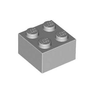 [USED변색있음]레고 부품 브릭 블럭 밝은 회색 Light Bluish Gray Brick 2 x 2  4211387
