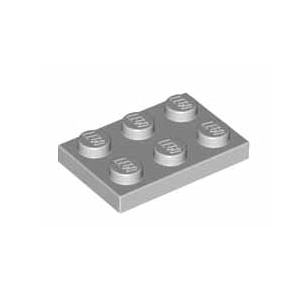 [USED변색있음]레고 부품 플레이트 밝은 회색 Light Bluisy Gray Plate 2 x 3 4211396