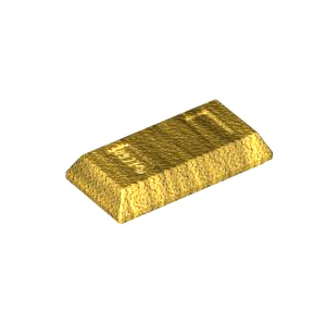 레고 부품 금괴 진주빛 골드 Pearl Gold Minifigure, Utensil Ingot / Bar 6207933