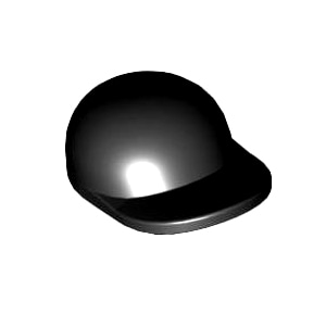 레고 부품 야구 모자 검정색 Black Minifigure, Headgear Cap - Short Curved Bill 4567910