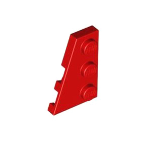 레고 부품 웨지 플레이트 왼쪽 빨간색 Red Wedge, Plate 3 x 2 Left 4180533