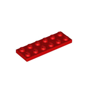 레고 부품 플레이트 빨간색 Red Plate 2 x 6 379521