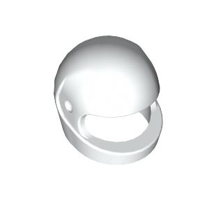 레고 부품 둥근 헬멧 흰색 White Minifigure, Headgear Helmet Motorcycle (Standard) 4298609