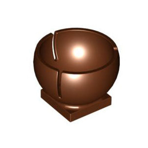 레고 부품 실린더 적갈색 Reddish Brown Cylinder Hemisphere 2 x 2 Ball Turret Socket Base 4504277