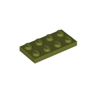 레고 부품 플레이트 올리브 그린 Olive Green Plate 2 x 4 6020144