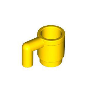 레고 부품 컵 노란색 Yellow Minifigure, Utensil Cup 389924