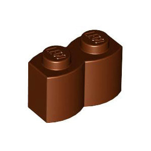레고 부품 변형 브릭 적갈색 Reddish Brown Brick, Modified 1 x 2 Log 4211180