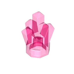 레고 부품 보석 크리스탈 투명 다크 핑크 Trans-Dark Pink Rock 1 x 1 Crystal 5 Point 6099532