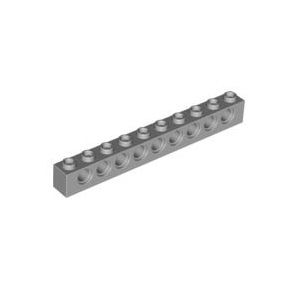 [USED변색있음]레고 부품 테크닉 브릭 밝은 회색 Light Bluish Gray Technic Brick 1 x 10 with Holes 4211374