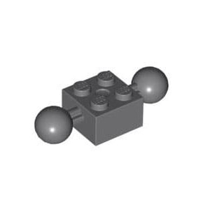 레고 부품 테크닉 진회색 Dark Bluish Gray Technic, Brick Modified 2 x 2 with Balls 6065816