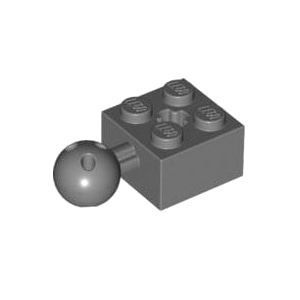 레고 부품 테크닉 진회색 Dark Bluish Gray Technic, Brick Modified 2 x 2 with Ball and Axle Hole with 6 Holes in Ball 4497253