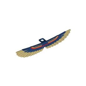 레고 부품 미이라 날개 Dark Blue Minifigure, Mummy Wings with Tan Feathers and Red / Gold Pattern 4609481지름 9.8cm 진공포장
