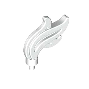 레고 부품 세가닥 깃털 흰색 White Minifigure, Plume Feather Triple Compact / Flame / Water 6097694