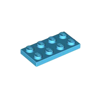 레고 부품 플레이트 미디엄 하늘색 Medium Azure Plate 2 x 4 4655256