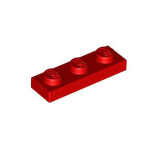 레고 부품 플레이트 빨간색 Red Plate 1 x 3 362321