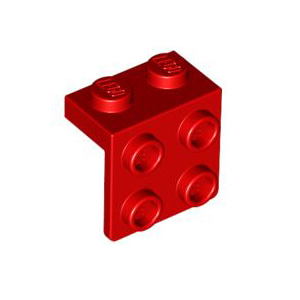레고 부품 브라킷 빨간색 Red Bracket 1 x 2 - 2 x 2 6117974