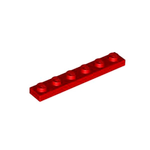 레고 부품 플레이트 빨간색 Red Plate 1 x 6 366621