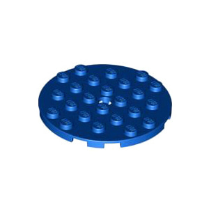 레고 부품 원형 플레이트 파란색 Blue Plate, Round 6 x 6 with Hole 6096711