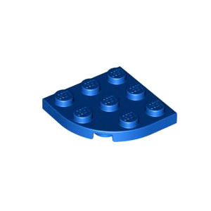 레고 부품 원형 플레이트 코너 파란색 Blue Plate, Round Corner 3 x 3 6288176