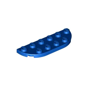 레고 부품 원형 플레이트 코너 더블 파란색 Blue Plate, Round Corner 2 x 6 Double 6167891