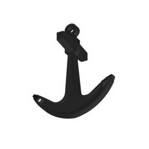 레고 부품 배 닻 앵커 검정색 Black Boat Anchor - Single Top Hole 4189101