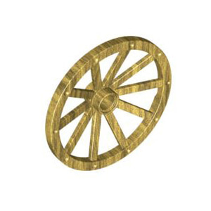 레고 부품 마차 바퀴 진주빛 골드 Pearl Gold Wheel Wagon Huge (43mm D.) 4625246