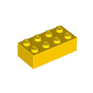 레고 부품 브릭 블럭 노란색 Yellow Brick  2 x 4 300124